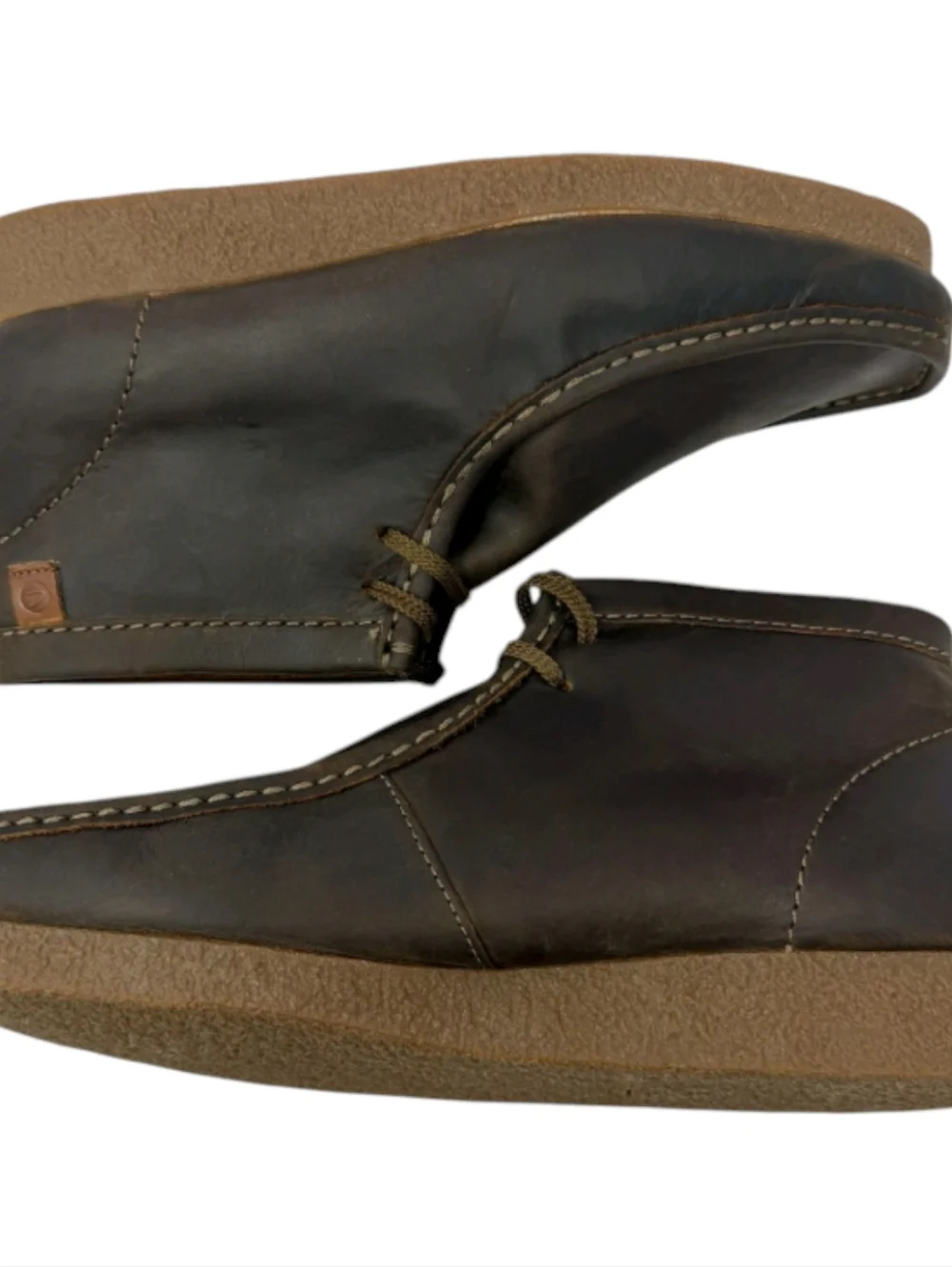Clarks Men's Shacre Chukka DistressedBoot Beeswax Leather Wallabees Brown Size 8
